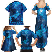 Personalised New Zealand Mother's Day Family Matching Summer Maxi Dress and Hawaiian Shirt Ko Te Whaea Te Takere O Te Waka LT05 - Polynesian Pride