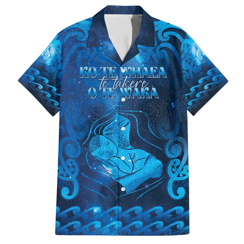 Personalised New Zealand Mother's Day Hawaiian Shirt Ko Te Whaea Te Takere O Te Waka LT05 Blue - Polynesian Pride