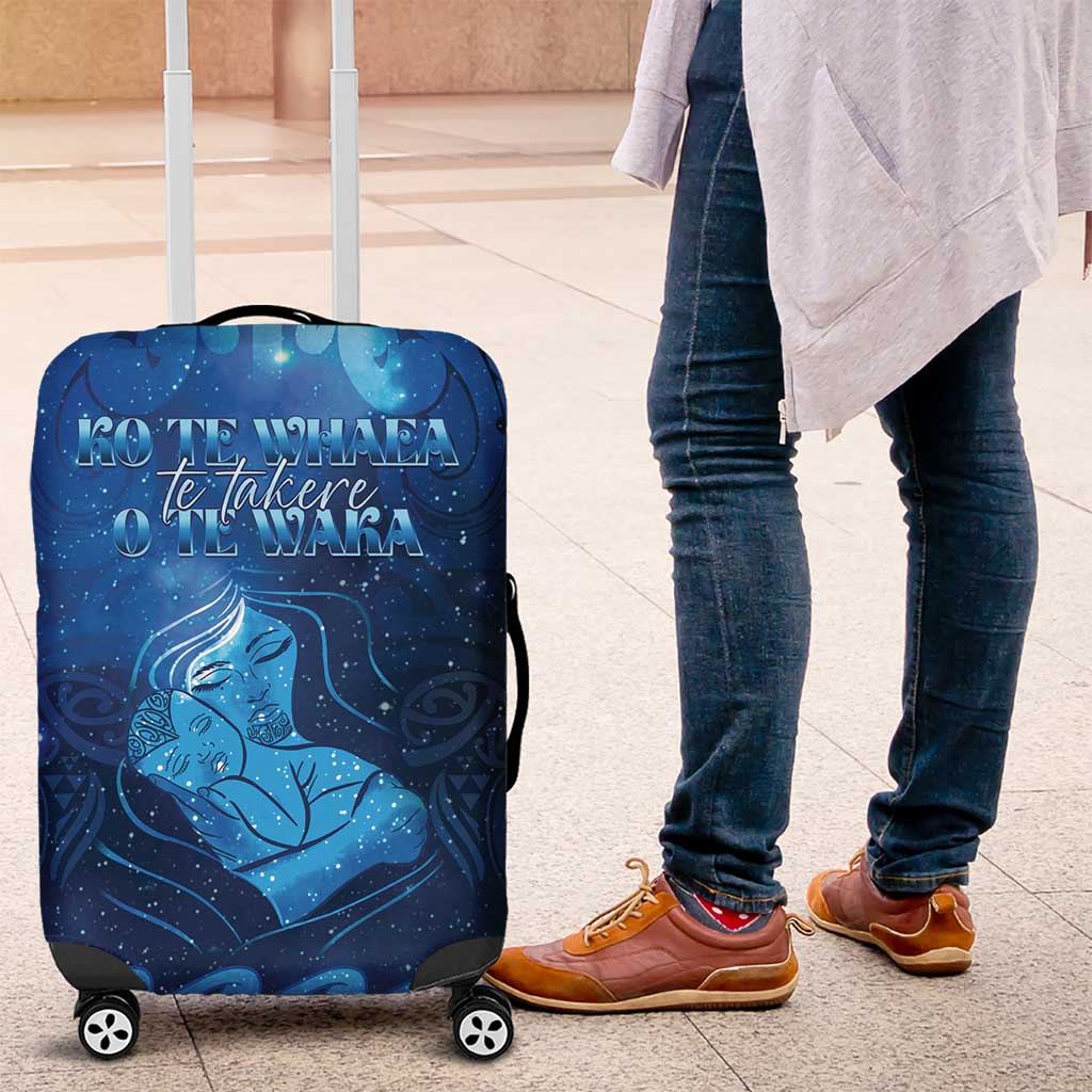 New Zealand Mother's Day Luggage Cover Ko Te Whaea Te Takere O Te Waka LT05 Blue - Polynesian Pride