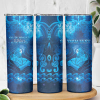 Personalised New Zealand Mother's Day Skinny Tumbler Ko Te Whaea Te Takere O Te Waka LT05 - Polynesian Pride