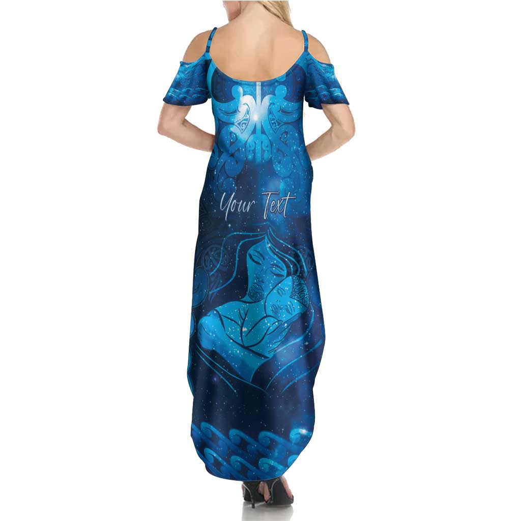 Personalised New Zealand Mother's Day Summer Maxi Dress Ko Te Whaea Te Takere O Te Waka LT05 - Polynesian Pride