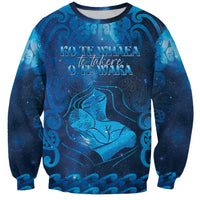 Personalised New Zealand Mother's Day Sweatshirt Ko Te Whaea Te Takere O Te Waka LT05 Unisex Blue - Polynesian Pride