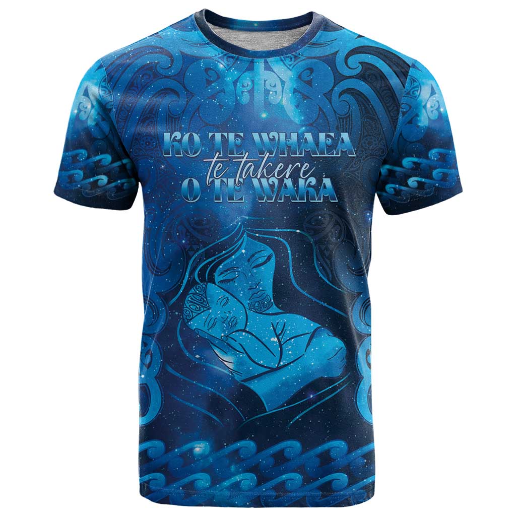 Personalised New Zealand Mother's Day T Shirt Ko Te Whaea Te Takere O Te Waka LT05 Blue - Polynesian Pride
