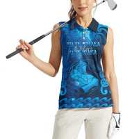 Personalised New Zealand Mother's Day Women Sleeveless Polo Shirt Ko Te Whaea Te Takere O Te Waka LT05 - Polynesian Pride