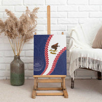 American Samoa Eagle Canvas Wall Art Polynesian Tribal Pattern Curve Style