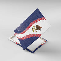 American Samoa Eagle Canvas Wall Art Polynesian Tribal Pattern Curve Style