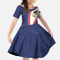 American Samoa Eagle Family Matching Mermaid Dress and Hawaiian Shirt Polynesian Tribal Pattern Curve Style