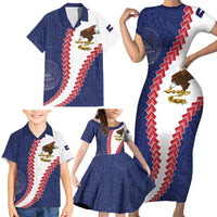 American Samoa Eagle Family Matching Short Sleeve Bodycon Dress and Hawaiian Shirt Polynesian Tribal Pattern Curve Style LT05 - Polynesian Pride