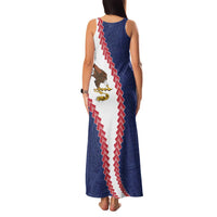 American Samoa Eagle Family Matching Tank Maxi Dress and Hawaiian Shirt Polynesian Tribal Pattern Curve Style