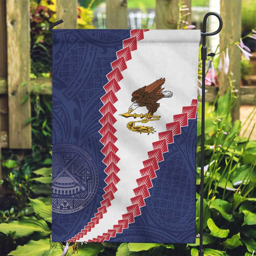 American Samoa Eagle Garden Flag Polynesian Tribal Pattern Curve Style
