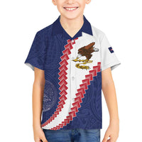 American Samoa Eagle Hawaiian Shirt Polynesian Tribal Pattern Curve Style