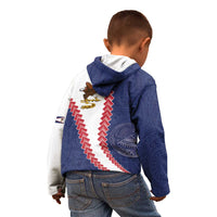 American Samoa Eagle Kid Hoodie Polynesian Tribal Pattern Curve Style