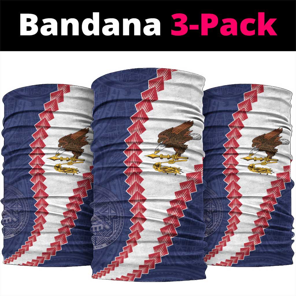 American Samoa Eagle Neck Gaiter Polynesian Tribal Pattern Curve Style