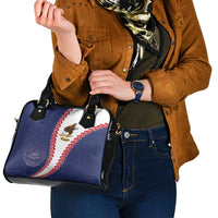 American Samoa Eagle Shoulder Handbag Polynesian Tribal Pattern Curve Style