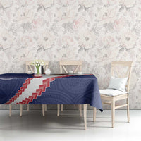 American Samoa Eagle Tablecloth Polynesian Tribal Pattern Curve Style