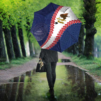 American Samoa Eagle Umbrella Polynesian Tribal Pattern Curve Style