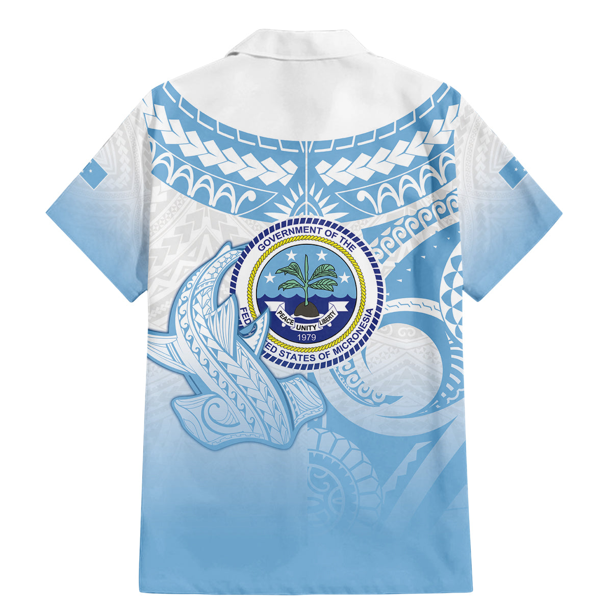 Micronesia Constitution Day Family Matching Mermaid Dress and Hawaiian Shirt Polynesian Tribal Tattoo Simple Style LT05 - Polynesian Pride