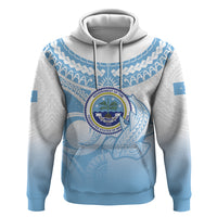 Micronesia Constitution Day Hoodie Polynesian Tribal Tattoo Simple Style LT05 Pullover Hoodie Blue - Polynesian Pride