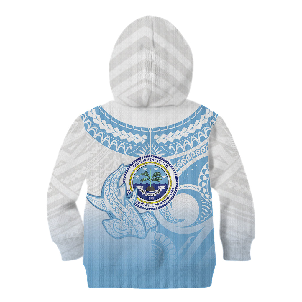 Micronesia Constitution Day Kid Hoodie Polynesian Tribal Tattoo Simple Style LT05 - Polynesian Pride