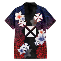 Wallis and Futuna Uvea Family Matching Off The Shoulder Long Sleeve Dress and Hawaiian Shirt Victory Day With Frangipani LT05 - Polynesian Pride