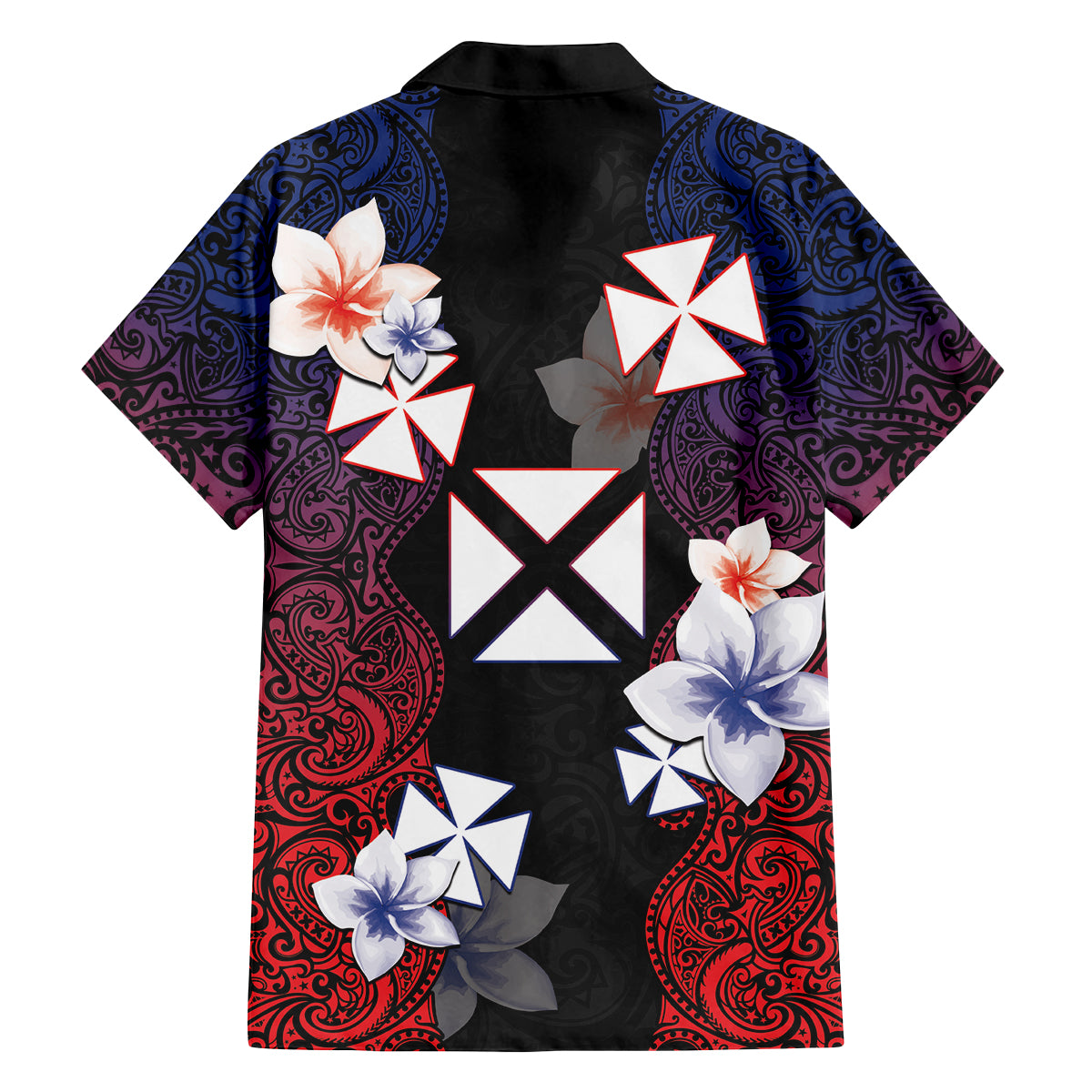 Wallis and Futuna Uvea Family Matching Summer Maxi Dress and Hawaiian Shirt Victory Day With Frangipani LT05 - Polynesian Pride