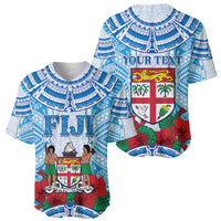 Personalised Fiji Ratu Sir Lala Sukuna Day Baseball Jersey Hibiscus Tapa Pattern LT05 - Polynesian Pride