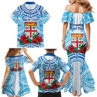 Personalised Fiji Ratu Sir Lala Sukuna Day Family Matching Mermaid Dress and Hawaiian Shirt Hibiscus Tapa Pattern LT05 - Polynesian Pride