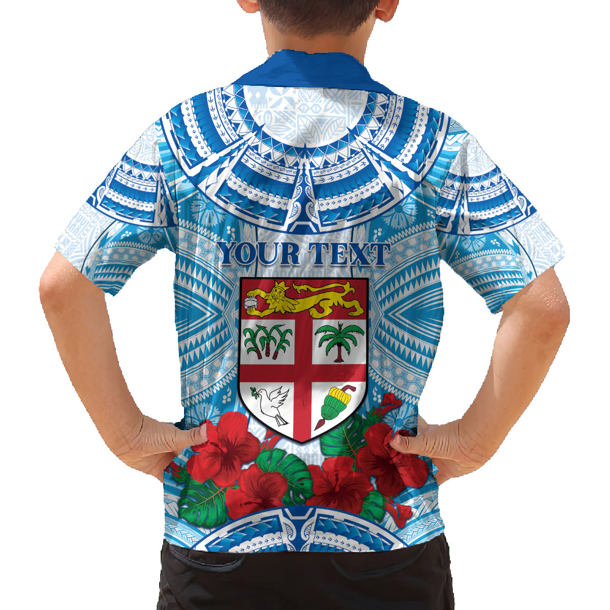 Personalised Fiji Ratu Sir Lala Sukuna Day Family Matching Off Shoulder Maxi Dress and Hawaiian Shirt Hibiscus Tapa Pattern LT05 - Polynesian Pride