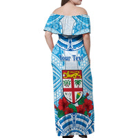Personalised Fiji Ratu Sir Lala Sukuna Day Family Matching Off Shoulder Maxi Dress and Hawaiian Shirt Hibiscus Tapa Pattern LT05 - Polynesian Pride