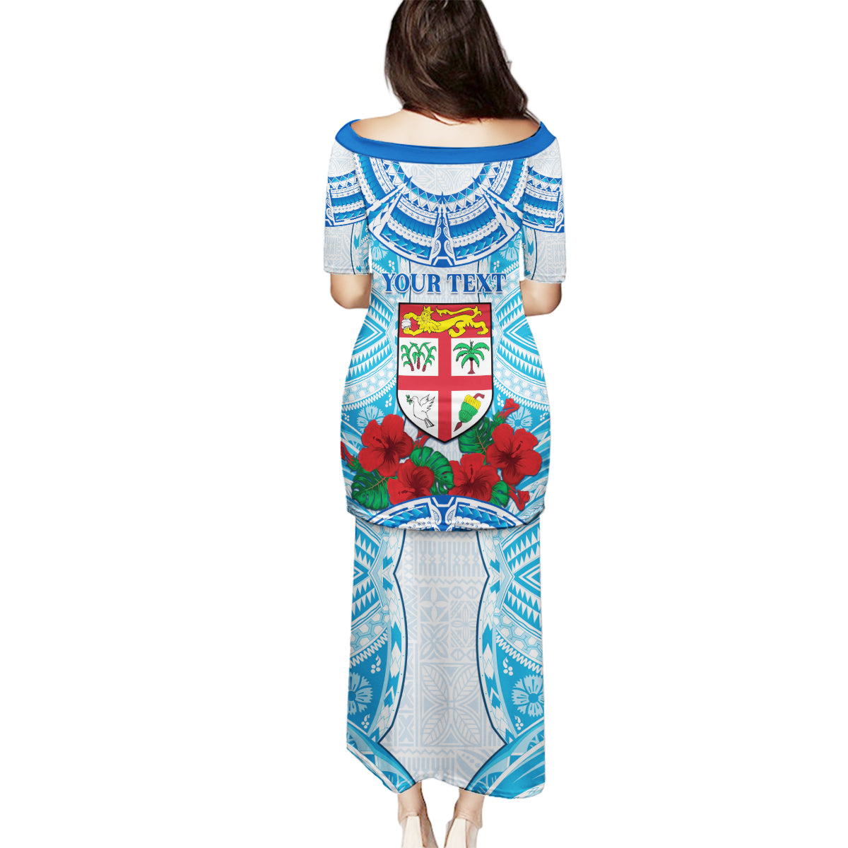 Personalised Fiji Ratu Sir Lala Sukuna Day Family Matching Puletasi and Hawaiian Shirt Hibiscus Tapa Pattern LT05 - Polynesian Pride