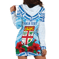 Personalised Fiji Ratu Sir Lala Sukuna Day Hoodie Dress Hibiscus Tapa Pattern LT05 - Polynesian Pride