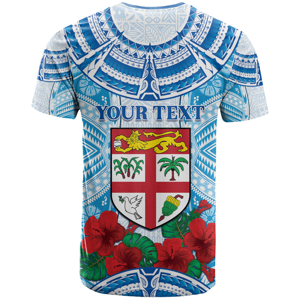 Personalised Fiji Ratu Sir Lala Sukuna Day T Shirt Hibiscus Tapa Pattern LT05 - Polynesian Pride