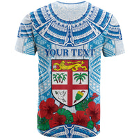 Personalised Fiji Ratu Sir Lala Sukuna Day T Shirt Hibiscus Tapa Pattern LT05 - Polynesian Pride