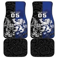 New Zealand And Scotland Rugby Car Mats Maori Tiki With Thistle Together LT05 - Polynesian Pride