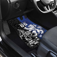 New Zealand And Scotland Rugby Car Mats Maori Tiki With Thistle Together LT05 - Polynesian Pride