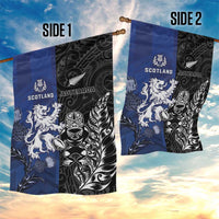 New Zealand And Scotland Rugby Garden Flag Maori Tiki With Thistle Together LT05 - Polynesian Pride