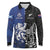 New Zealand And Scotland Rugby Custom Long Sleeve Polo Shirt Maori Tiki With Thistle Together