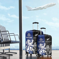 New Zealand And Scotland Rugby Luggage Cover Maori Tiki With Thistle Together LT05 - Polynesian Pride