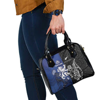 New Zealand And Scotland Rugby Shoulder Handbag Maori Tiki With Thistle Together LT05 - Polynesian Pride