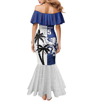Fiji And Scotland Rugby Custom Family Matching Mermaid Dress and Hawaiian Shirt Fijian Palm Tree With Thistle Together LT05 - Polynesian Pride