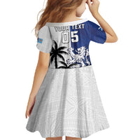 Fiji And Scotland Rugby Custom Family Matching Tank Maxi Dress and Hawaiian Shirt Fijian Palm Tree With Thistle Together