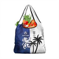 Fiji And Scotland Rugby Grocery Bag Fijian Palm Tree With Thistle Together LT05 1-pack One Size Blue - Polynesian Pride