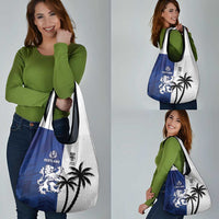 Fiji And Scotland Rugby Grocery Bag Fijian Palm Tree With Thistle Together LT05 - Polynesian Pride