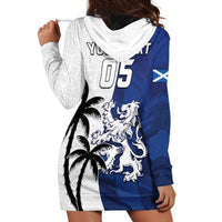Fiji And Scotland Rugby Custom Hoodie Dress Fijian Palm Tree With Thistle Together LT05 - Polynesian Pride