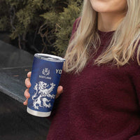 Fiji And Scotland Rugby Custom Tumbler Cup Fijian Palm Tree With Thistle Together