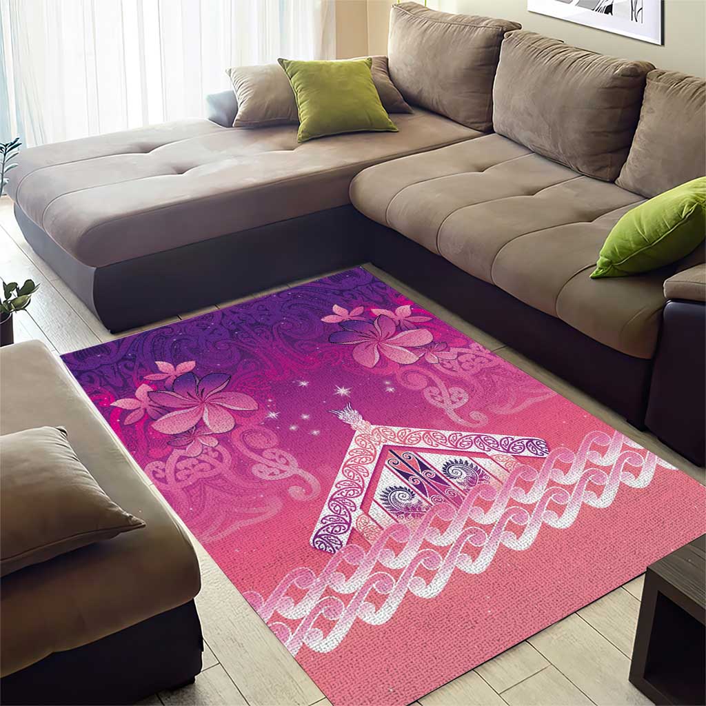 New Zealand Matariki Area Rug Maori Marae Purple Galaxy