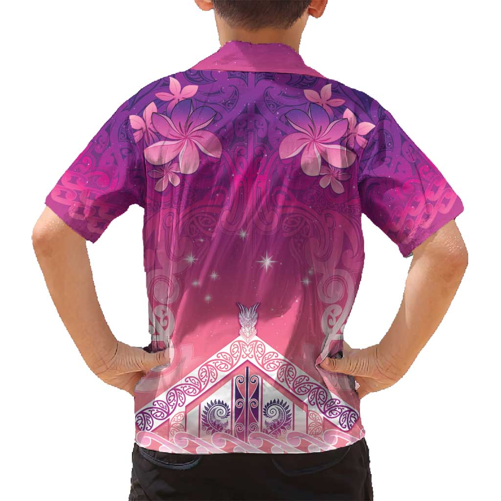 New Zealand Matariki Family Matching Puletasi and Hawaiian Shirt Maori Marae Purple Galaxy LT05 - Polynesian Pride