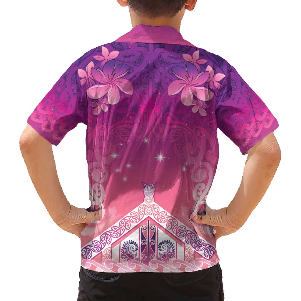 New Zealand Matariki Hawaiian Shirt Maori Marae Purple Galaxy
