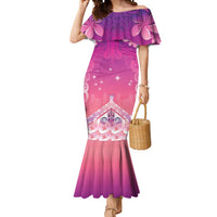 New Zealand Matariki Mermaid Dress Maori Marae Purple Galaxy LT05 Women Purple - Polynesian Pride