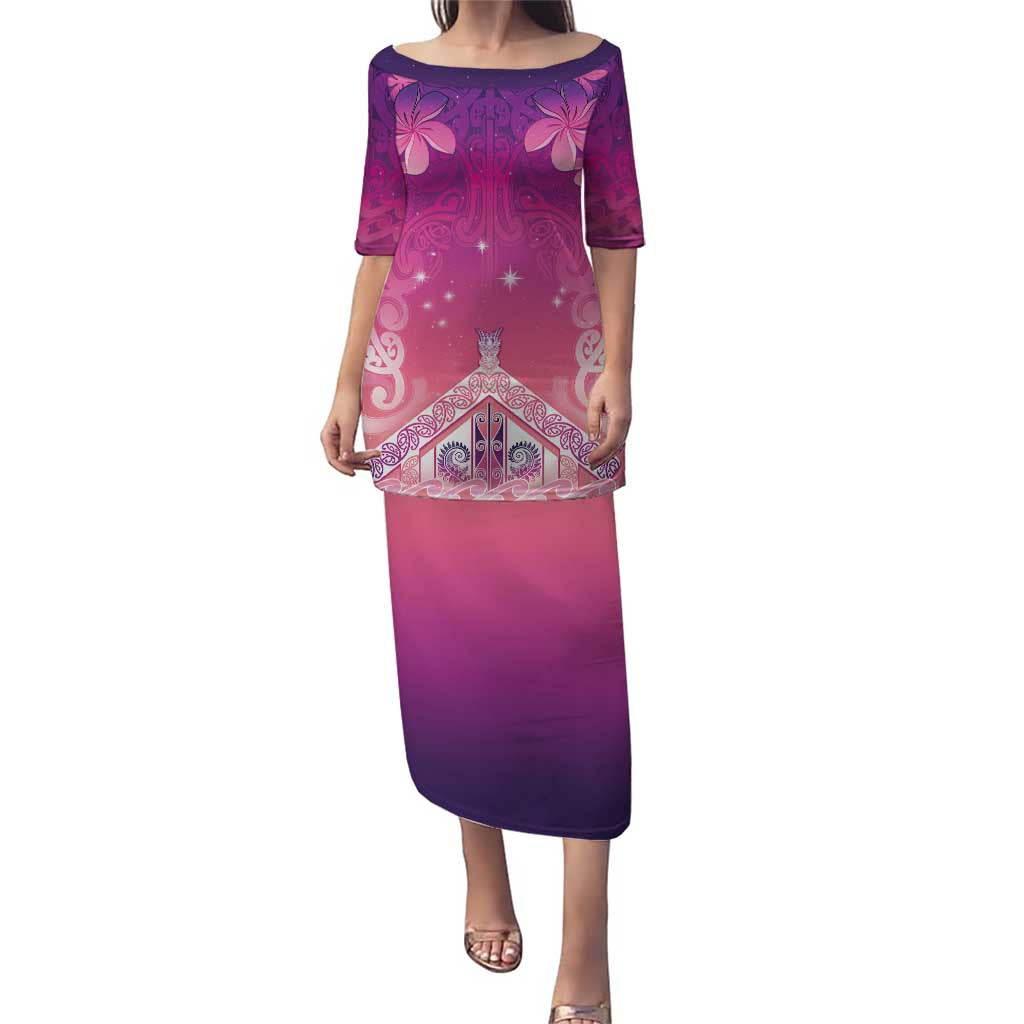 New Zealand Matariki Puletasi Maori Marae Purple Galaxy